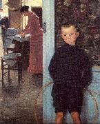 Mathey, Paul Woman Child in an Interior oil painting artist